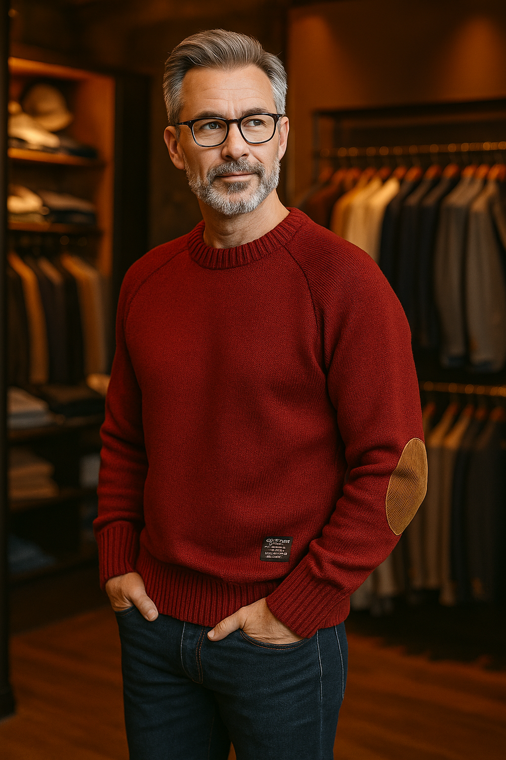 Henry | Jersey de Lana con Parches en los Codos