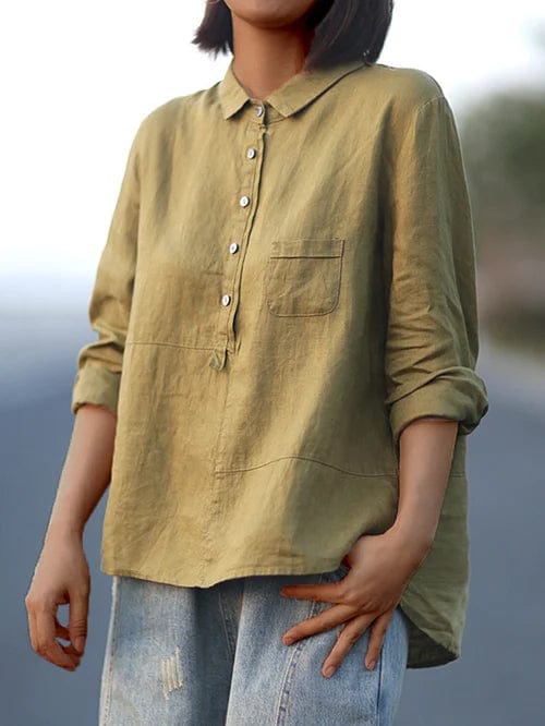 Elvie | Blusa Lino Elegante para el Verano