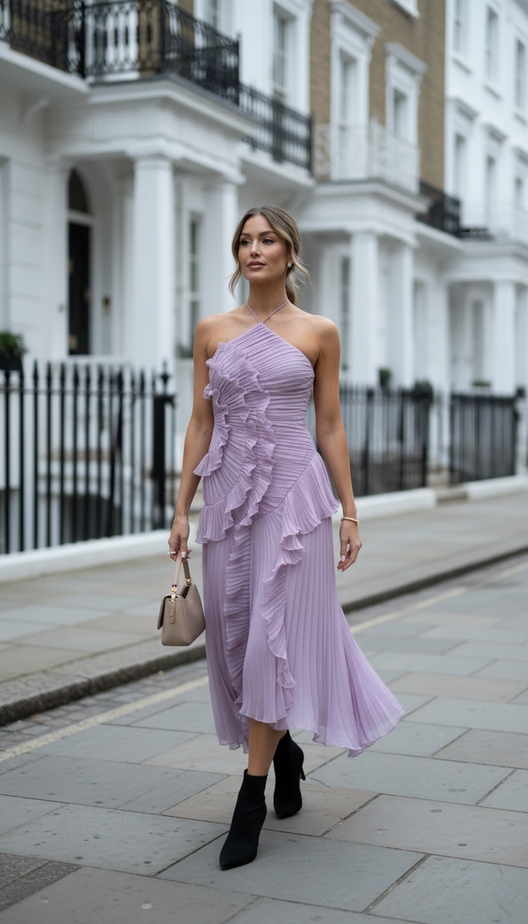 Rosé | Vestido Largo Plisado