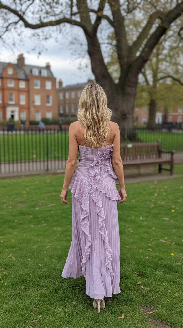 Rosé | Vestido Largo Plisado