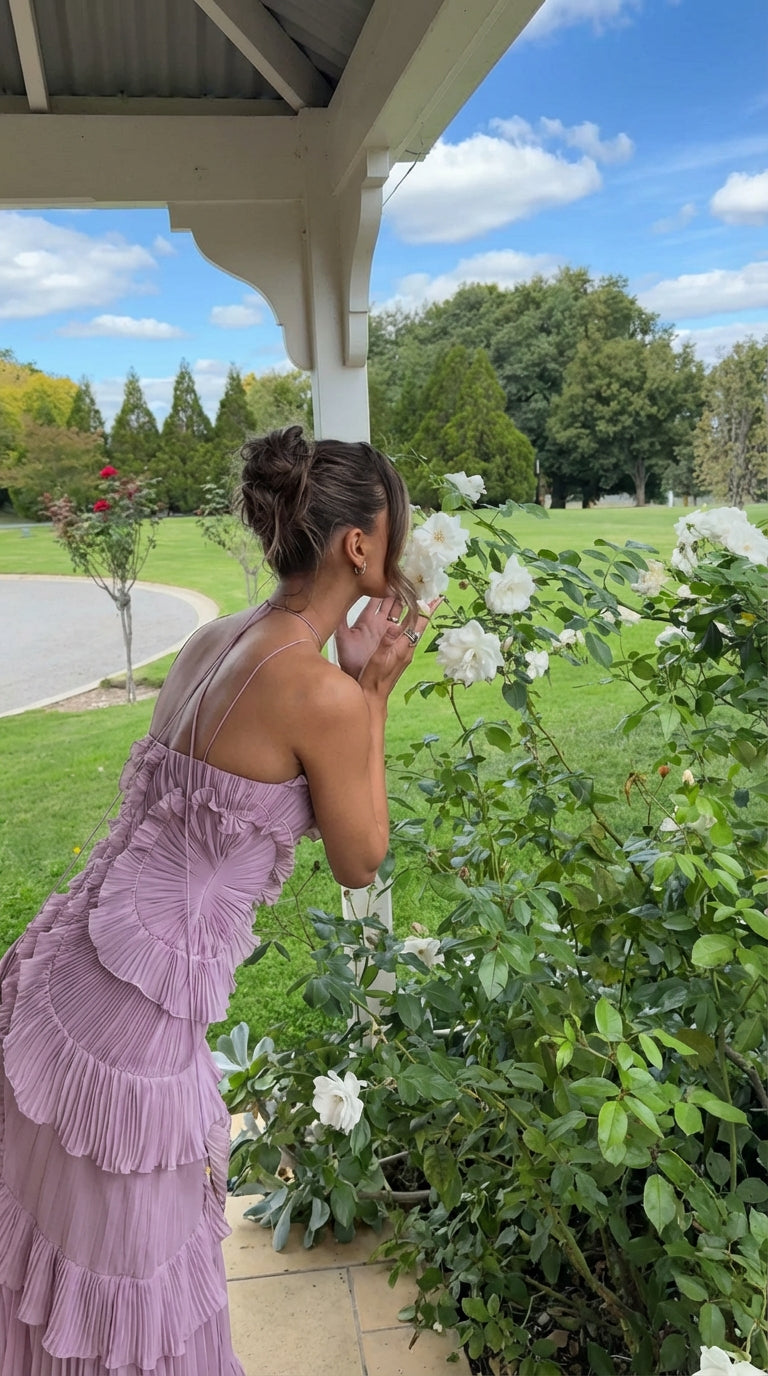 Rosé | Vestido Largo Plisado