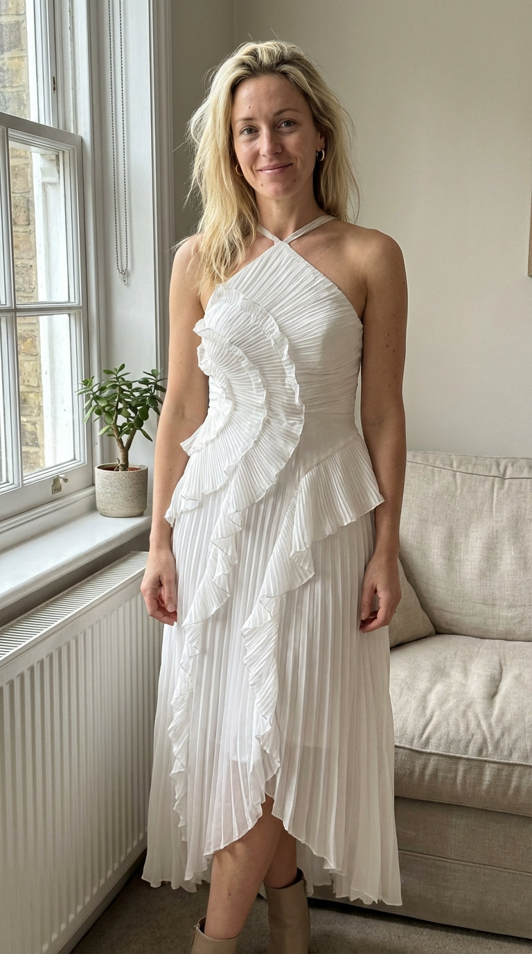 Rosé | Vestido Largo Plisado