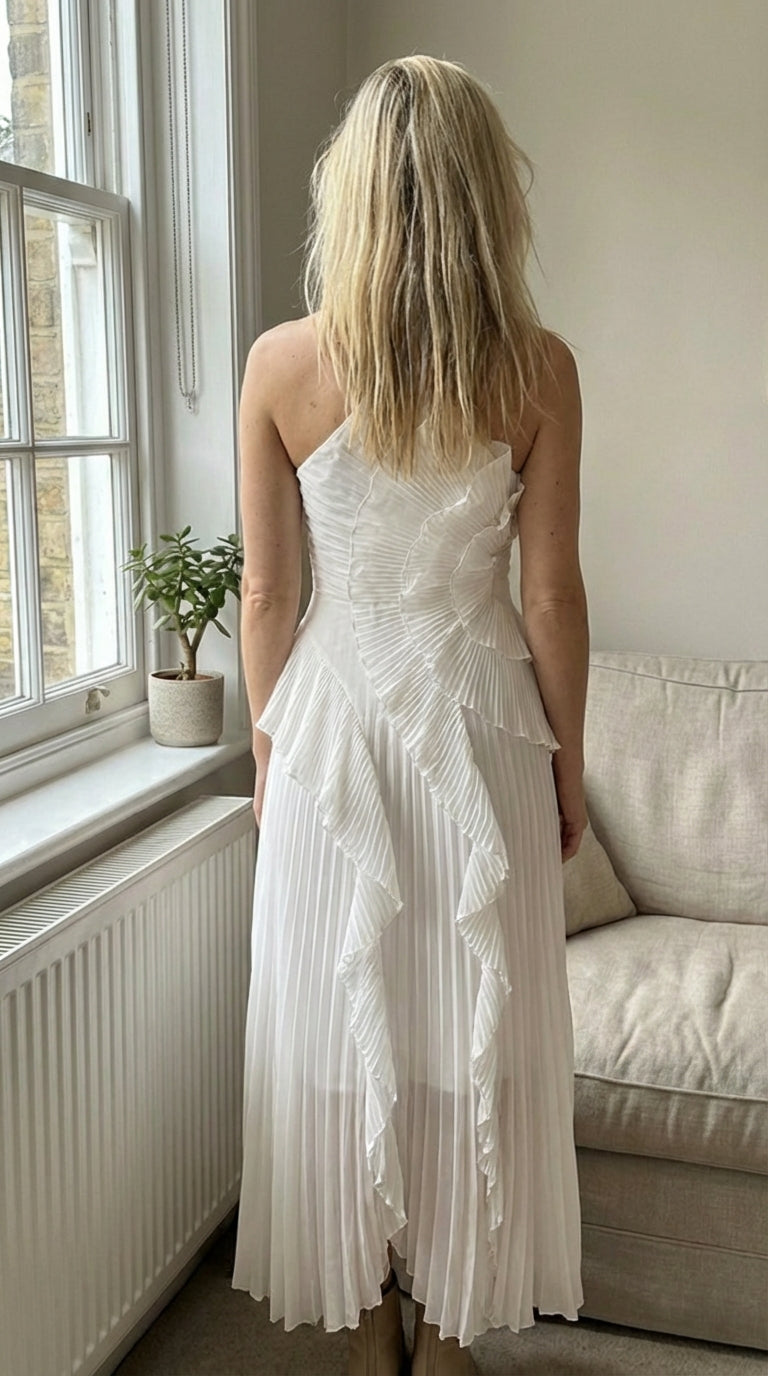 Rosé | Vestido Largo Plisado