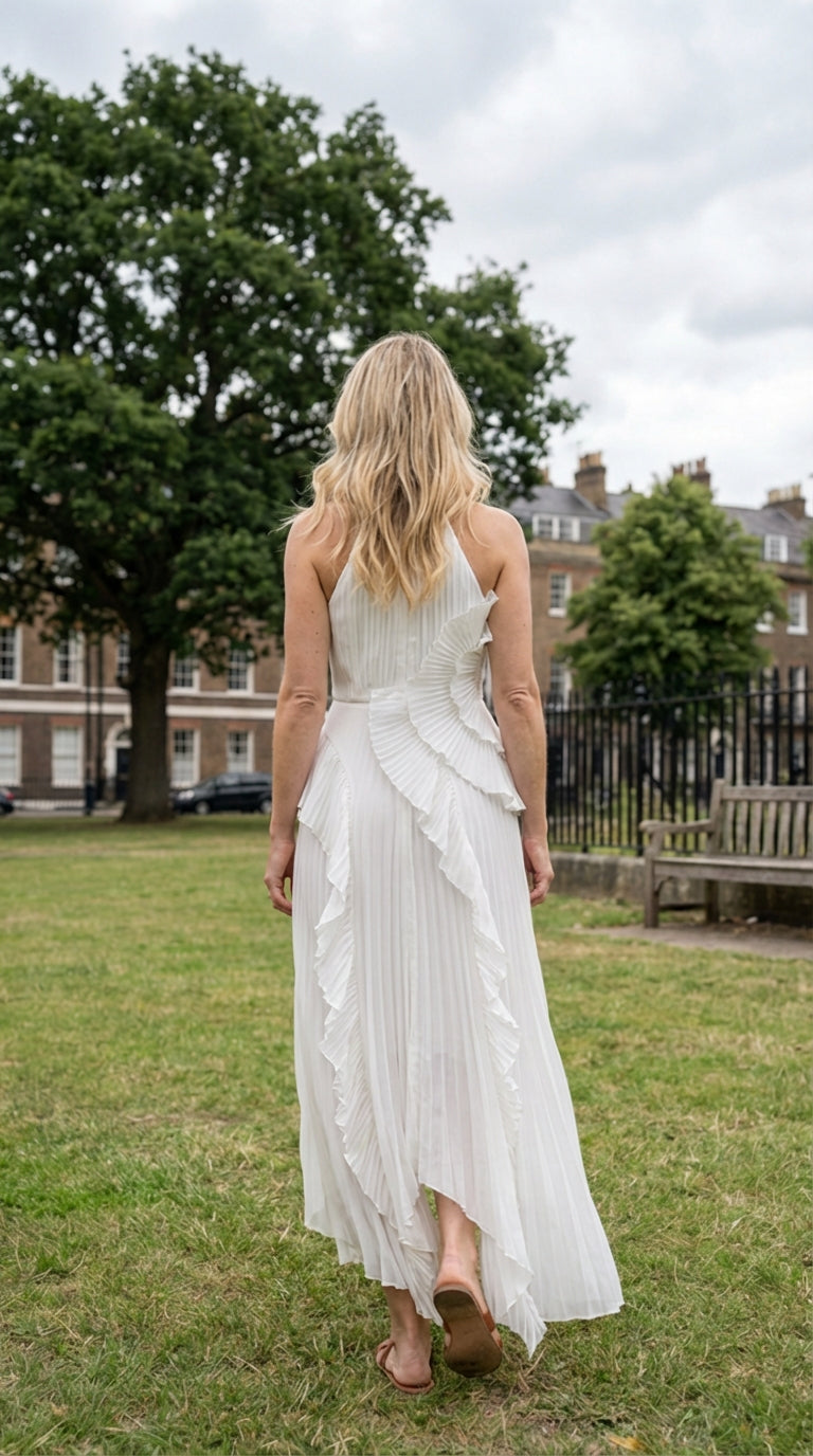 Rosé | Vestido Largo Plisado