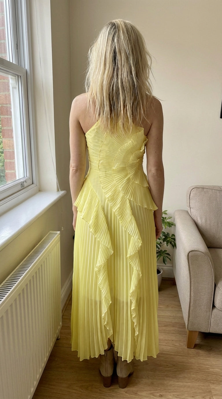 Rosé | Vestido Largo Plisado