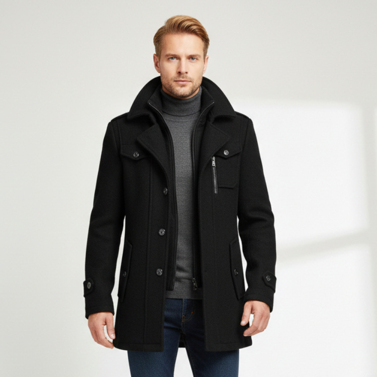 Nordave™ Double-Collar Trench Coat