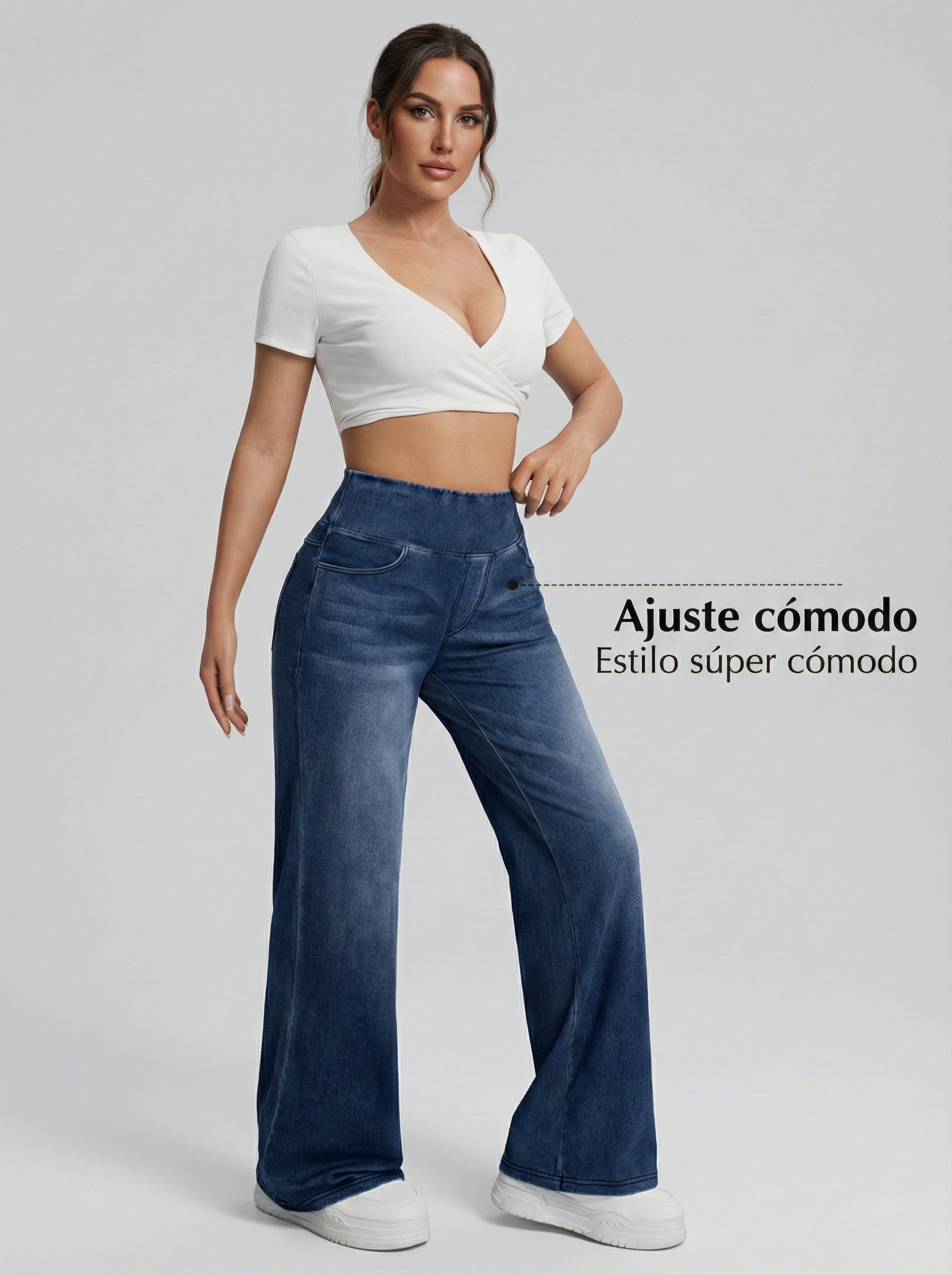 Anne | Pantalones anchos con control de abdomen