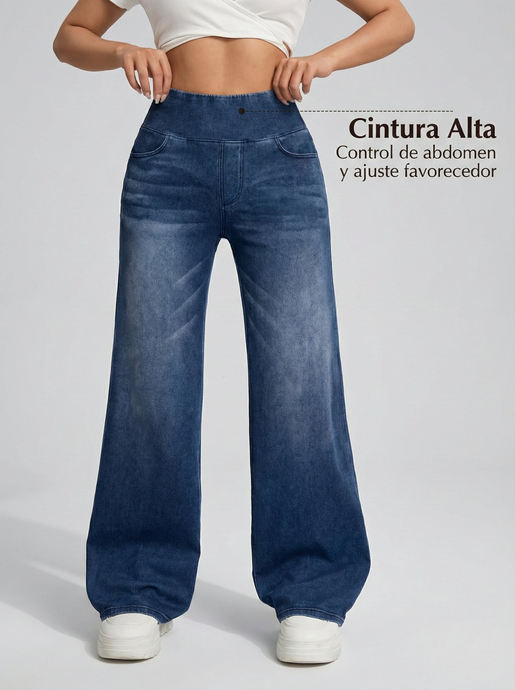 Anne | Pantalones anchos con control de abdomen